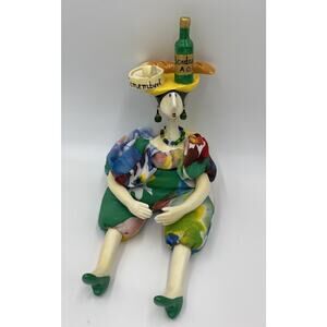 Vintage Wine Cheese Poupee CERRI art Millet Seed Filled Paris France Doll 15”